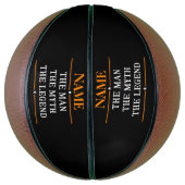 De gepersonaliseerde naam van het Man de mythe de Basketbal (Verticaal)