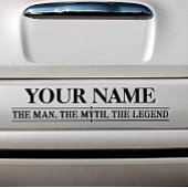 De gepersonaliseerde naam van het Man de mythe de  Bumpersticker