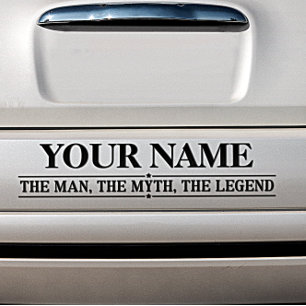 De gepersonaliseerde naam van het Man de mythe de Bumpersticker
