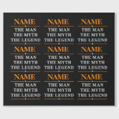 De gepersonaliseerde naam van het Man de mythe de  Cadeaupapier (Vlak)