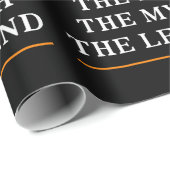 De gepersonaliseerde naam van het Man de mythe de  Cadeaupapier (Rol Hoek)