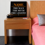De gepersonaliseerde naam van het Man de mythe de  Canvas Afdruk<br><div class="desc">De gepersonaliseerde naam van het Man de mythe de Legend</div>