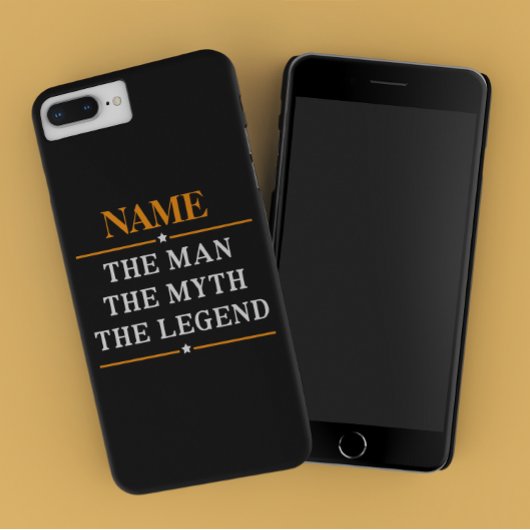 De gepersonaliseerde naam van het Man de mythe de  Case-Mate iPhone Case