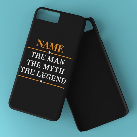 De gepersonaliseerde naam van het Man de mythe de  Case-Mate iPhone Case