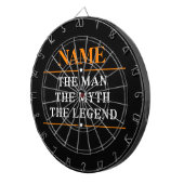 De gepersonaliseerde naam van het Man de mythe de  Dartbord (Voorkant Rechts)
