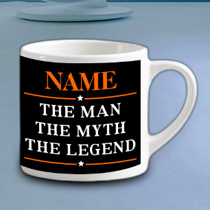 De gepersonaliseerde naam van het Man de mythe de Espresso Kop