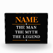 De gepersonaliseerde naam van het Man de mythe de Fotoblokken (Voorkant)