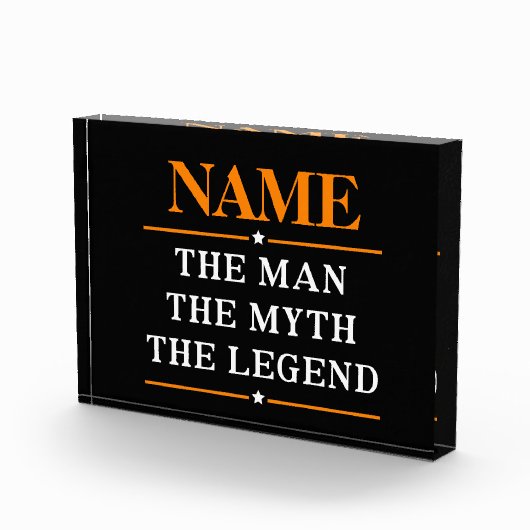 De gepersonaliseerde naam van het Man de mythe de  Fotoblokken (Rechts)