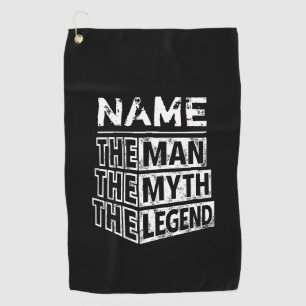 De gepersonaliseerde naam van het Man de mythe de Golfhanddoek