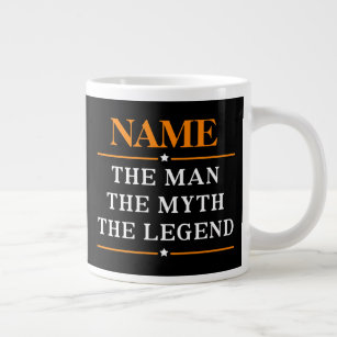 De gepersonaliseerde naam van het Man de mythe de  Grote Koffiekop