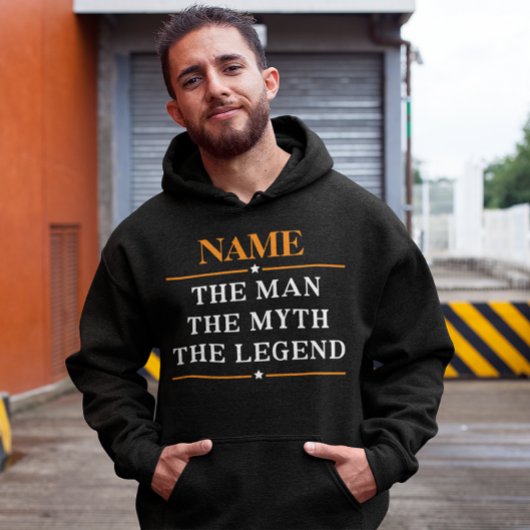 De gepersonaliseerde naam van het Man de mythe de  Hoodie