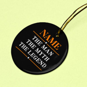 De gepersonaliseerde naam van het Man de mythe de Keramisch Ornament