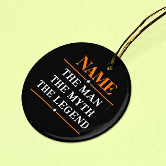 De gepersonaliseerde naam van het Man de mythe de  Keramisch Ornament