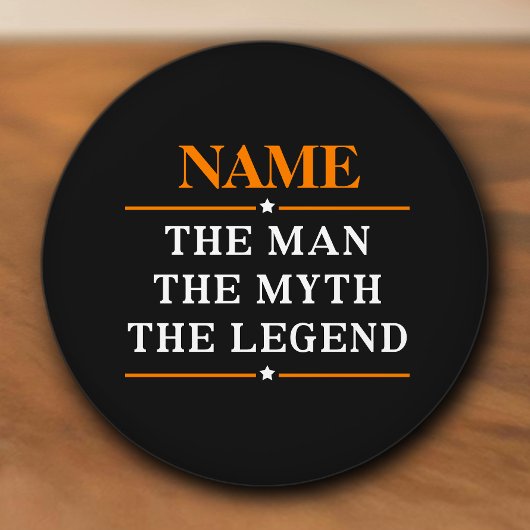 De gepersonaliseerde naam van het Man de mythe de  Keramische Knop