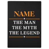 De gepersonaliseerde naam van het Man de mythe de  Klembord (Achterkant)