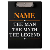 De gepersonaliseerde naam van het Man de mythe de  Klembord (Voorkant)