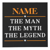 De gepersonaliseerde naam van het Man de mythe de  Kubus (Voorkant)