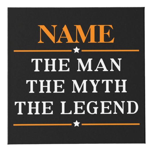 De gepersonaliseerde naam van het Man de mythe de  Kubus (Voorkant)