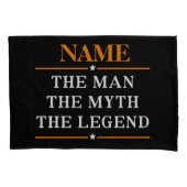 De gepersonaliseerde naam van het Man de mythe de  Kussensloop (Voorkant)