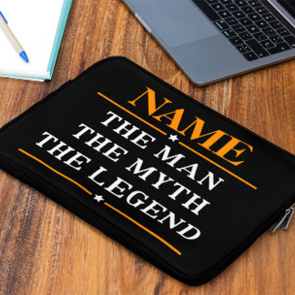 De gepersonaliseerde naam van het Man de mythe de Laptop Sleeve