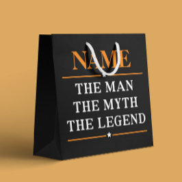 De gepersonaliseerde naam van het Man de mythe de  Large Cadeautasje