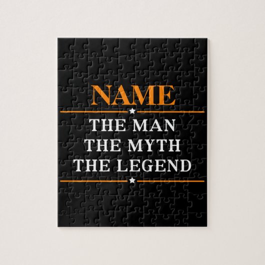De gepersonaliseerde naam van het Man de mythe de  Legpuzzel (Verticaal)