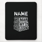 De gepersonaliseerde naam van het Man de mythe de  Muismat (Voorkant)