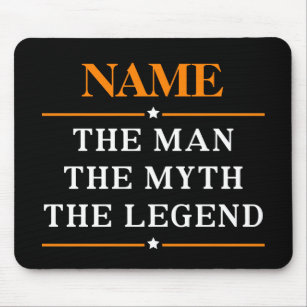 De gepersonaliseerde naam van het Man de mythe de  Muismat