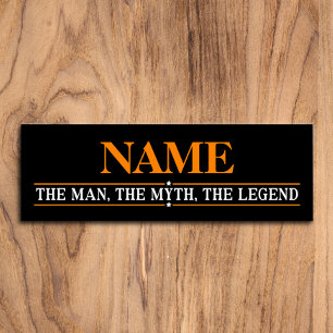 De gepersonaliseerde naam van het Man de mythe de Naambadge