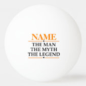 De gepersonaliseerde naam van het Man de mythe de  Pingpongbal (Voorkant)