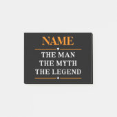 De gepersonaliseerde naam van het Man de mythe de  Post-it® Notes (Voorkant)