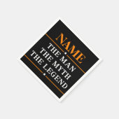 De gepersonaliseerde naam van het Man de mythe de  Servetten (Hoek)