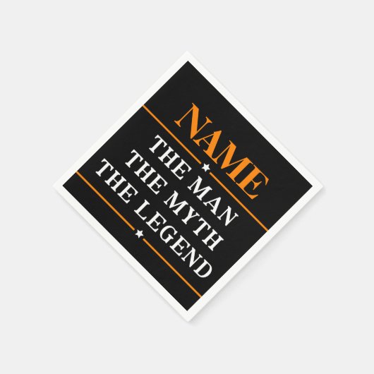 De gepersonaliseerde naam van het Man de mythe de Servetten (Hoek)