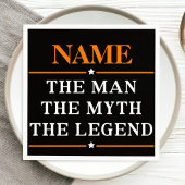 De gepersonaliseerde naam van het Man de mythe de  Servetten