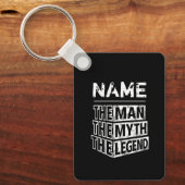 De gepersonaliseerde naam van het Man de mythe de  Sleutelhanger (Voorkant)