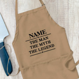 De gepersonaliseerde naam van het Man de mythe de  Standaard Schort