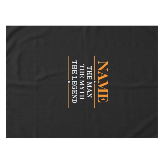 De gepersonaliseerde naam van het Man de mythe de  Tafelkleed (Voorkant (Horizontaal))