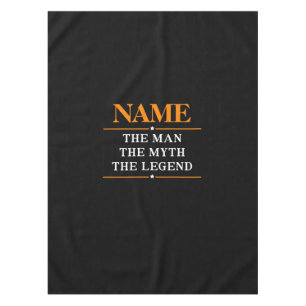 De gepersonaliseerde naam van het Man de mythe de  Tafelkleed