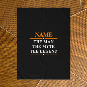 De gepersonaliseerde naam van het Man de mythe de Tafelkleed
