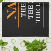 De gepersonaliseerde naam van het Man de mythe de  Theedoek (Gevouwen)