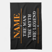 De gepersonaliseerde naam van het Man de mythe de  Theedoek (Verticaal)