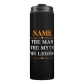 De gepersonaliseerde naam van het Man de mythe de  Thermosbeker (Voorkant)