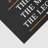 De gepersonaliseerde naam van het Man de mythe de  Tissuepapier (Detail)