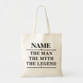 De gepersonaliseerde naam van het Man de mythe de  Tote Bag (Voorkant)