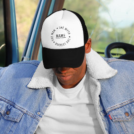 De gepersonaliseerde naam van het Man de mythe de  Trucker Pet