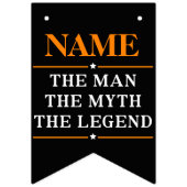 De gepersonaliseerde naam van het Man de mythe de  Vlaggetjes (Tweede vlag)