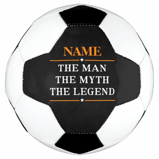 De gepersonaliseerde naam van het Man de mythe de  Voetbal (Voorkant)