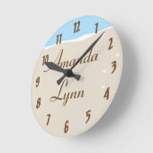 De gepersonaliseerde Naam van het Zee Shell van de Ronde Klok (Hoek)