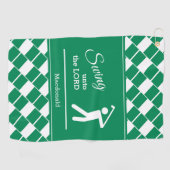 De gepersonaliseerde NIGERIA FLAG Swing Unto the L Golfhanddoek (Horizontaal)
