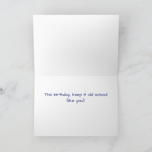 De gepersonaliseerde Oude Kaart van de Verjaardag (Binnen)